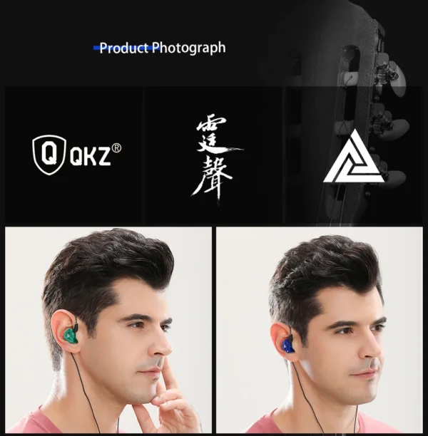 Fone de Ouvido Esportivo com Grave Potente – QKZ AK6 SK7 HiFi com Microfone - Imagem 4