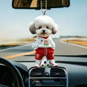 Enfeite Decorativo de Cachorro – Acrílico para Árvore de Natal ou Retrovisor do Carro