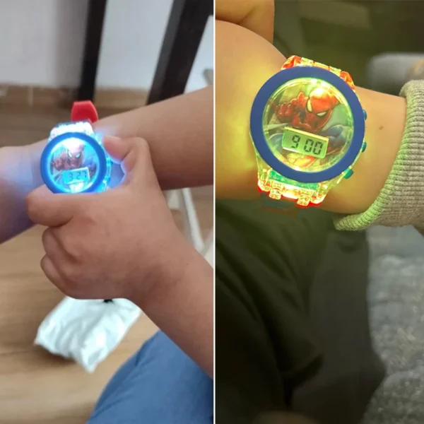 Relógio Infantil Digital com Luz – Unicórnio Colorido Estilo Cartoon - Imagem 4