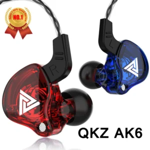 Fone de Ouvido Esportivo com Grave Potente – QKZ AK6 SK7 HiFi com Microfone