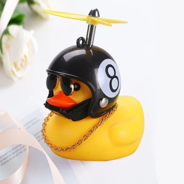 Patinho de Capacete com Hélice – Enfeite Divertido para Carro, Moto ou Bicicleta - Imagem 4
