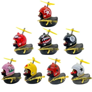 Car Duck Dashboard Decoration Pendant Ornament Squeeze Rubber Duck Road Bike Bicycle Motor Cycling Accessories