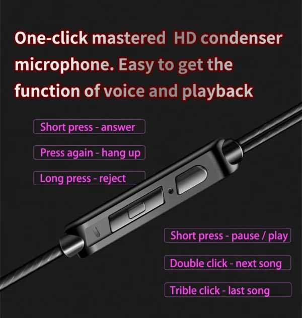 Fone de Ouvido Esportivo com Grave Potente – QKZ AK6 SK7 HiFi com Microfone - Imagem 5