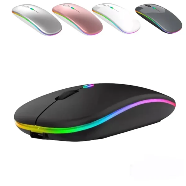 Mouse Wireless Recarregável Led Rgb 2.4 Ghz Sem Fio - Imagem 7
