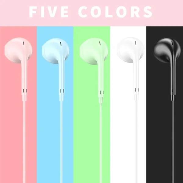Fone De Ouvido Macaron Com Fio Original De Alta Qualidade Intra-Auricular headset com fio e microfone U19 - Imagem 3